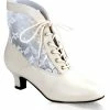 Funtasma DAME-05 Ivory Pu-Lace Boots