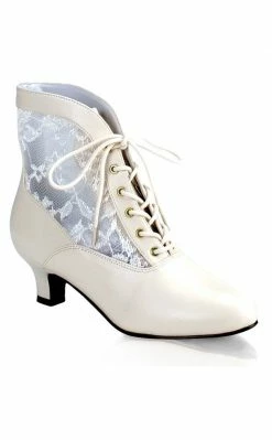 Funtasma DAME-05 Ivory Pu-Lace Boots