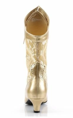 Funtasma DAME-115 Gold Pu-Lace Boots