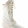 Funtasma DAME-115 Ivory Pu-Lace Boots