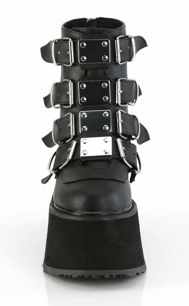Demonia DAMNED-105 Black Matte Flatform Ankle Boots 4 Demonia DAMNED-105 Black Matte Flatform Ankle Boots