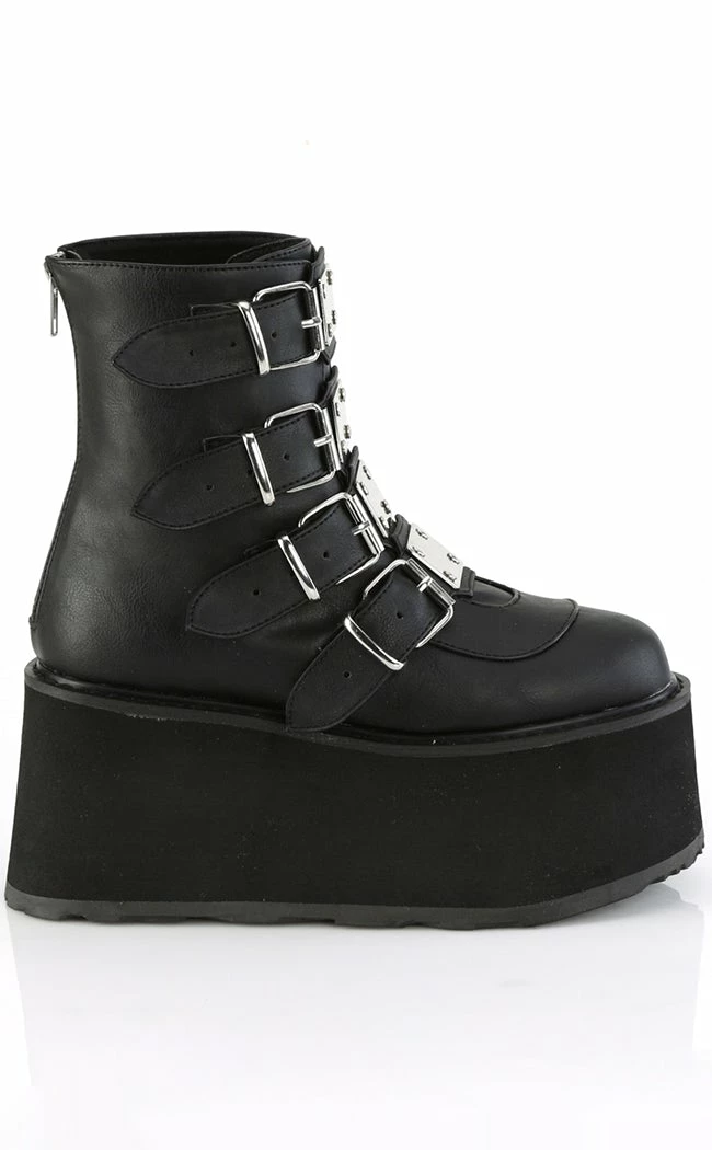 Demonia DAMNED-105 Black Matte Flatform Ankle Boots 7 Demonia DAMNED-105 Black Matte Flatform Ankle Boots