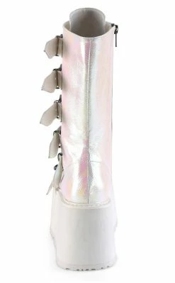 Demonia Shoes DAMNED-225 Pearl Iridescent Boots