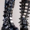 Demonia Shoes DAMNED-318 Black Holographic Boots