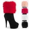 Pleaser DELIGHT-1000 Fur & Black Suede Ankle Boot Pole Shoes 2 Pleaser DELIGHT-1000 Fur & Black Suede Ankle Boot Pole Shoes