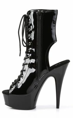 Pleaser Pole Shoes DELIGHT-1016 Black Ankle Boots