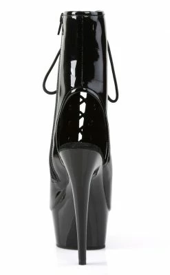 Pleaser Pole Shoes DELIGHT-1016 Black Ankle Boots