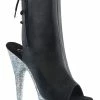 Pleaser DELIGHT-1018LG Silver Multi Glitter Boots Pole Shoes