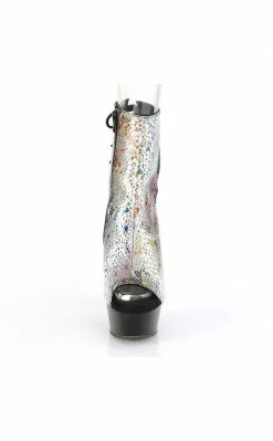 Pleaser DELIGHT-1018SP Snake Print Ankle Boots Pole Shoes