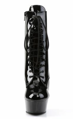 Pleaser DELIGHT-1020 Black Patent Ankle Boots (Au Stock)