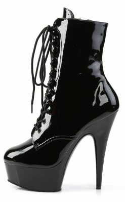 Pleaser DELIGHT-1020 Black Patent Ankle Boots (Au Stock)