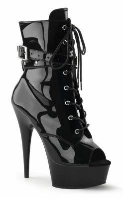 Pleaser Pole Shoes DELIGHT-1033 Black Ankle Boots