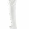 Pleaser Pole Shoes DELIGHT-3019 White Thigh High Boots