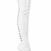 Pleaser Pole Shoes DELIGHT-3063 White Thigh High Boots