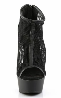 Pleaser DELIGHT-600-12 Black / Black Matte Ankle Boots Pole Shoes