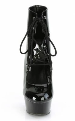 Pleaser Pole Shoes DELIGHT-600-22 Black Patent/Black Heels