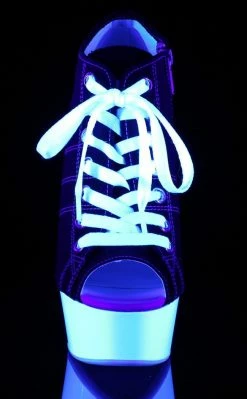 Pleaser Pole Shoes DELIGHT-600SK-01 Black Canvas Heels