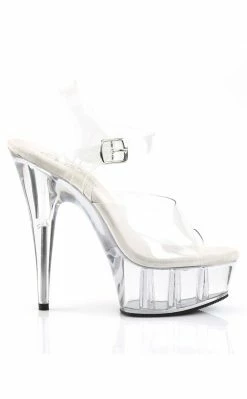 Pleaser Pole Shoes DELIGHT-608 Clear Heels