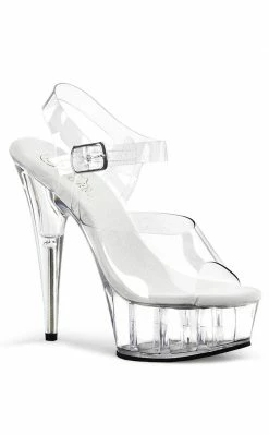 Pleaser Pole Shoes DELIGHT-608 Clear Heels