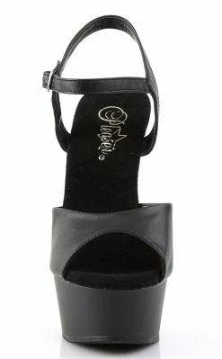 Pleaser Pole Shoes DELIGHT-609 Black Matte Heels