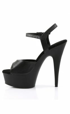 Pleaser Pole Shoes DELIGHT-609 Black Matte Heels