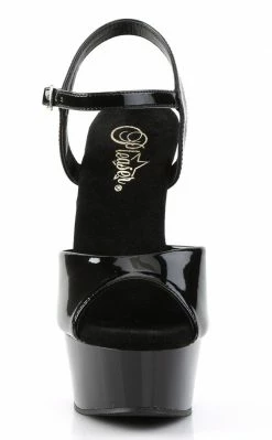 Pleaser DELIGHT-609 Black Patent Heels Pole Shoes