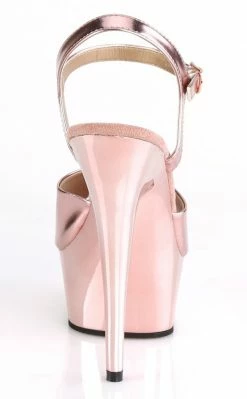 Pleaser Pole Shoes DELIGHT-609 Rose Gold Chrome Heels