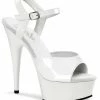 Pleaser Pole Shoes DELIGHT-609 White Heels