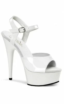 Pleaser Pole Shoes DELIGHT-609 White Heels