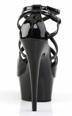 Pleaser Pole Shoes DELIGHT-612 Black Patent Heels