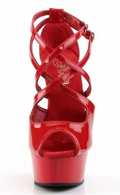 Pleaser DELIGHT-612 Red Heels