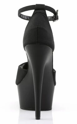Pleaser Pole Shoes DELIGHT-618PS Black / Black Matte Heels