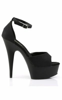 Pleaser Pole Shoes DELIGHT-618PS Black / Black Matte Heels