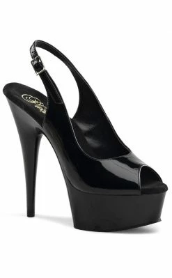 Pleaser DELIGHT-654 Black Heels