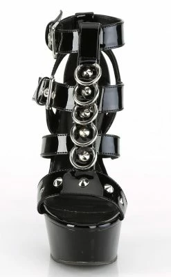 Pleaser DELIGHT-658 Black Patent Heels Pole Shoes