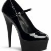 Pleaser DELIGHT-687 Black Heels