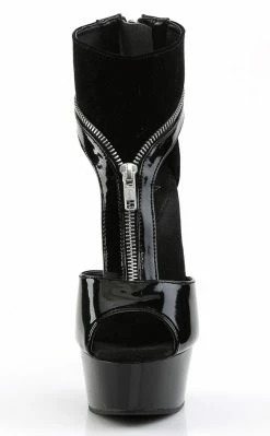 Pleaser DELIGHT-690 Black Patent -Lamy Heels
