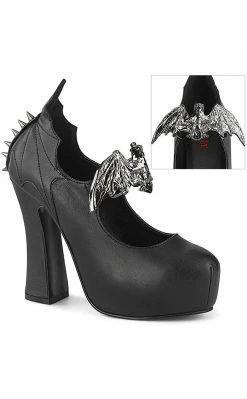 Demonia Shoes DEMON-18 Black Mary Jane Heels