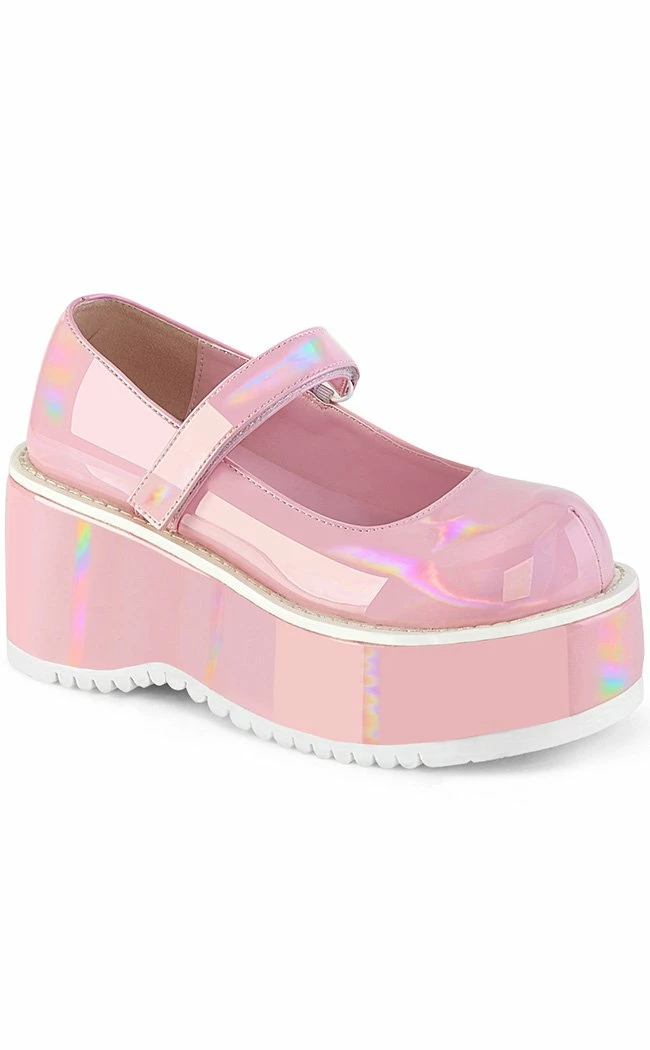 Demonia Shoes DOLLIE-01 Baby Pink Mary Janes 5 Demonia Shoes DOLLIE-01 Baby Pink Mary Janes