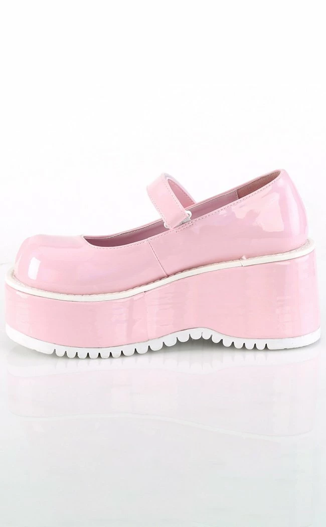 Demonia Shoes DOLLIE-01 Baby Pink Mary Janes 6 Demonia Shoes DOLLIE-01 Baby Pink Mary Janes