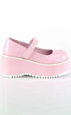 Demonia Shoes DOLLIE-01 Baby Pink Mary Janes 12 Demonia Shoes DOLLIE-01 Baby Pink Mary Janes