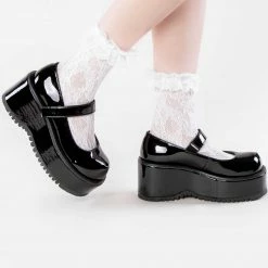 Demonia DOLLIE-01 Chunky Black Patent Mary Janes 11 Demonia DOLLIE-01 Chunky Black Patent Mary Janes
