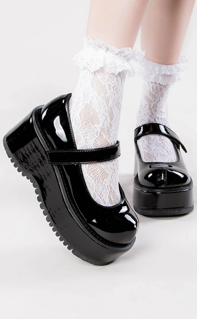 Demonia DOLLIE-01 Chunky Black Patent Mary Janes 3 Demonia DOLLIE-01 Chunky Black Patent Mary Janes