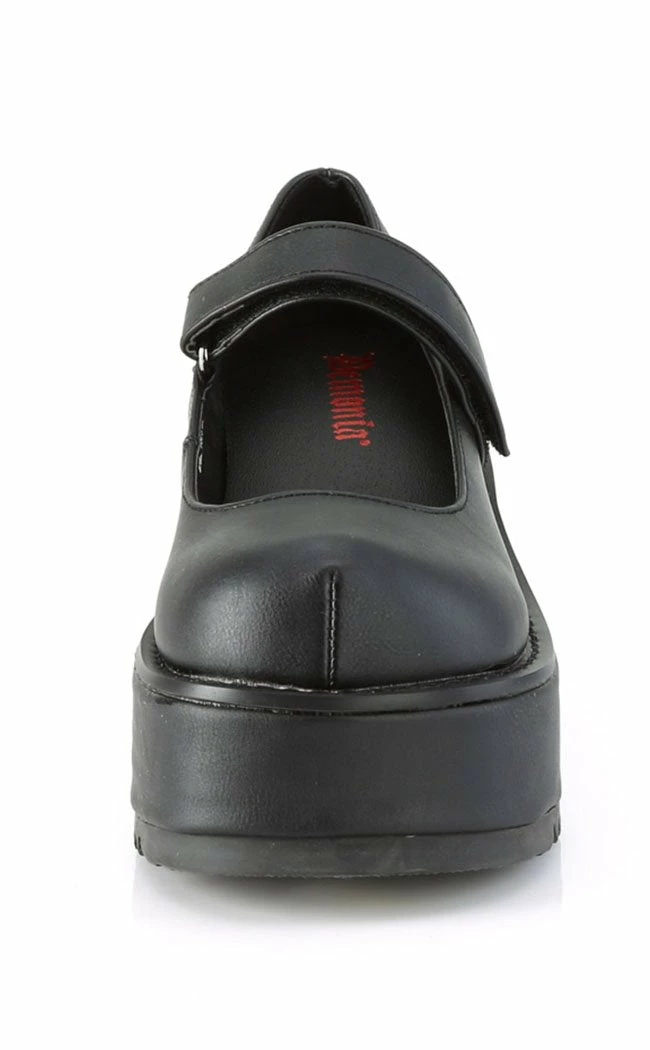 Demonia Shoes DOLLIE-01 Chunky Matte Black Mary Janes 4 Demonia Shoes DOLLIE-01 Chunky Matte Black Mary Janes