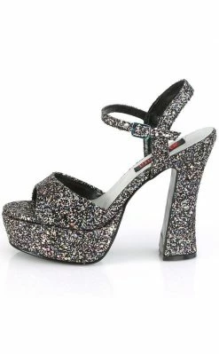 Demonia DOLLY-09 Black Glitter Mary Jane Heels