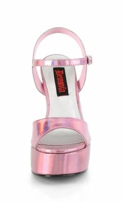 Demonia DOLLY-09 Pink Holographic Mary Jane Heels Shoes