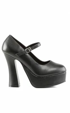 Demonia Shoes DOLLY-50 Black Mary Jane Heels