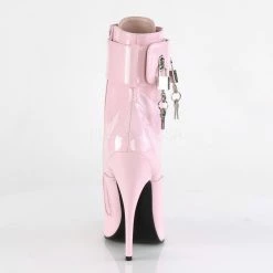 Devious DOMINA-1023 Baby Pink Patent Ankle Boot