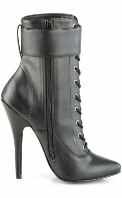 Devious DOMINA-1023 Black Matte Ankle Boot Shoes