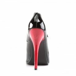 Devious DOMINA-442 Black & Red Patent Heel Shoes